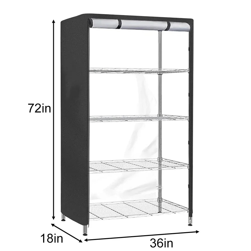 Waterproof Rack Storage Shelving Unit Dust Cover Protector See Through