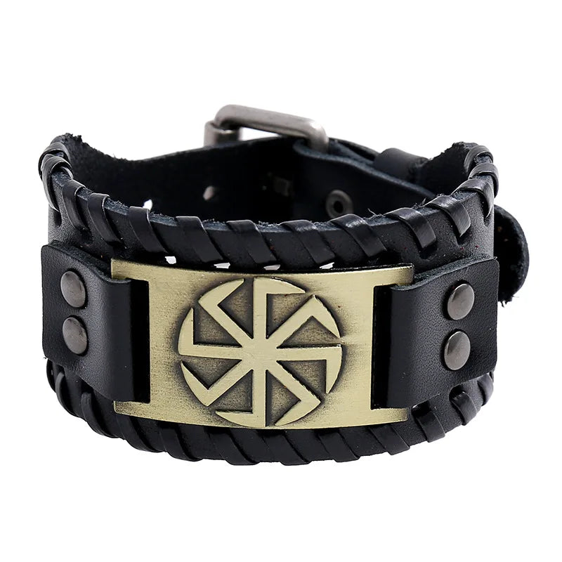 Leather Pirate Compass Bracelet Men's Bracelet in USA