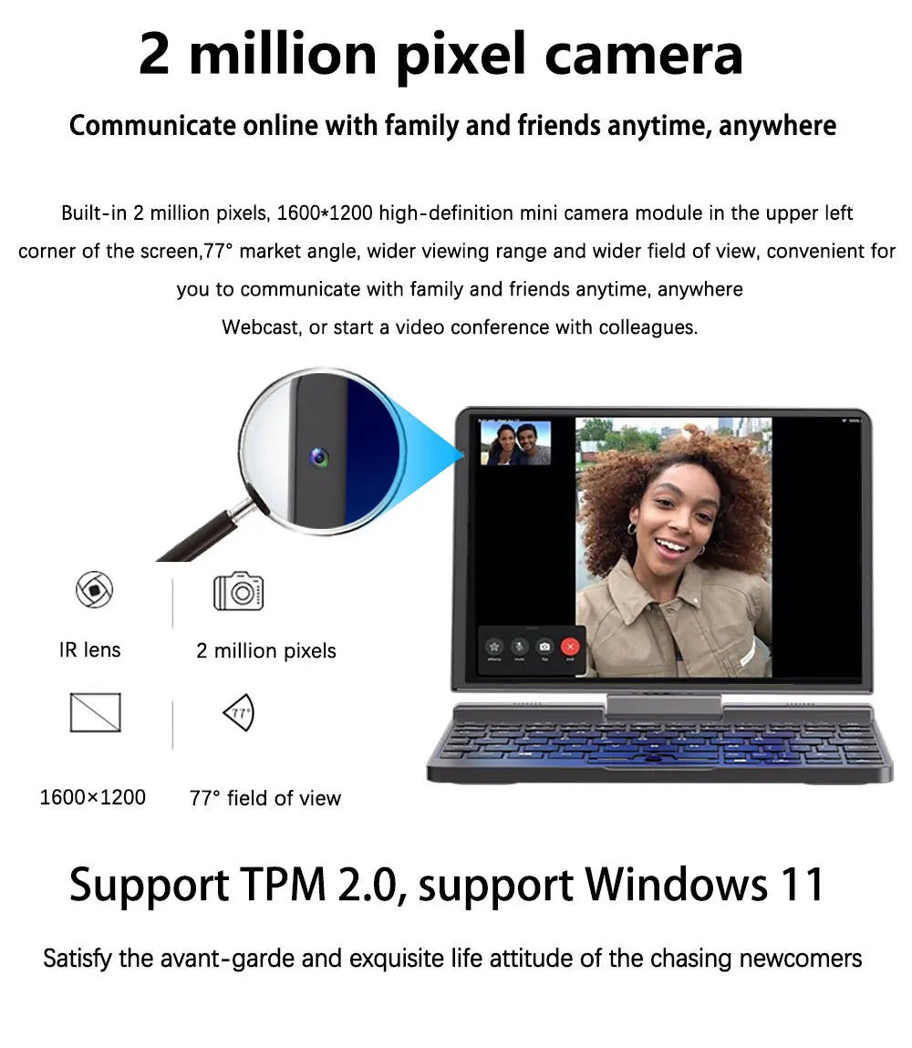 Topton P8 12th Gen Mini Handheld Laptop 8 Inch Touch Intel in USA.