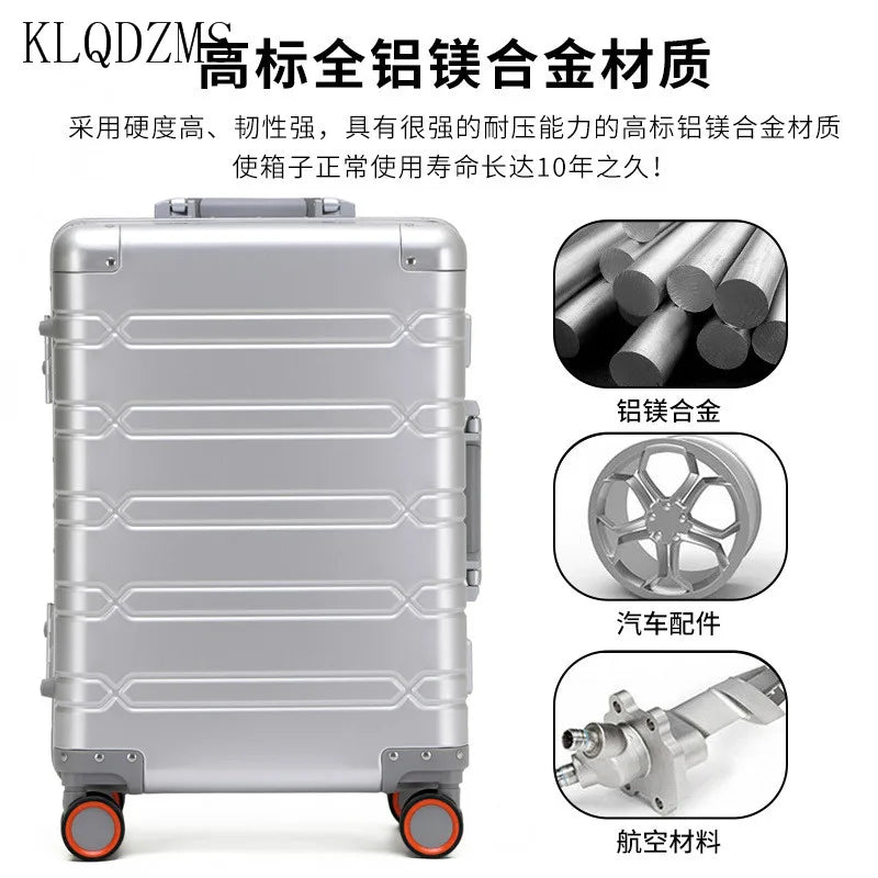 Aluminium Suitcases Wheeled Trolleys Business Trip in USA