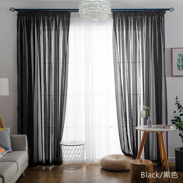 Solid Color Multicolor Bay Window Screening Door Curtains IN USA.