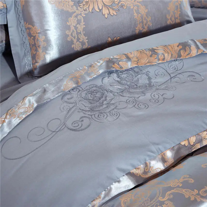 Bedding Sets Floral Grey Pink Comfort Duvet Pillowcase Flat Bed