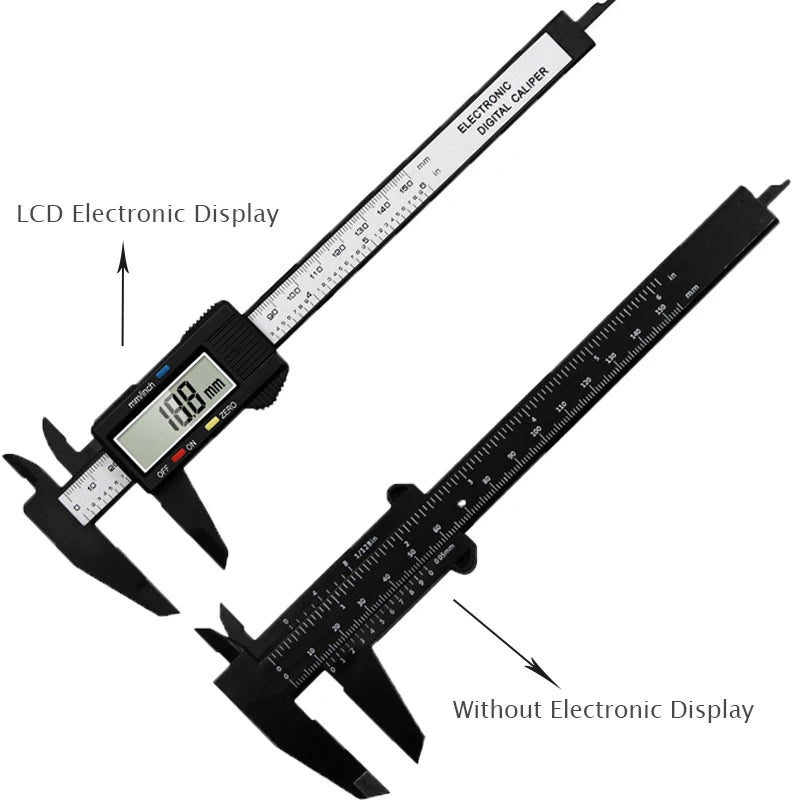 150mm 100mm Electronic Digital Caliper Carbon Fiber Dial Vernier Calip