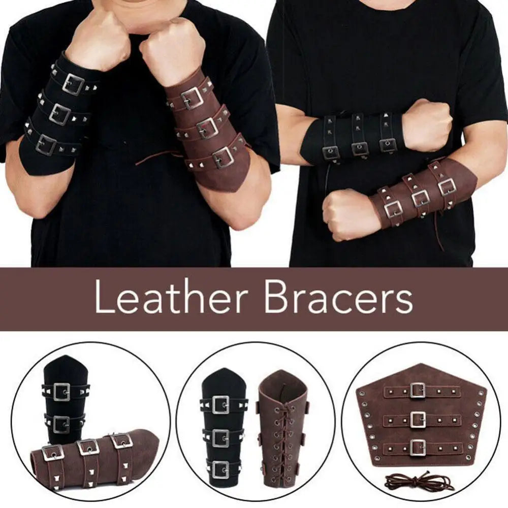 Leather Armor Arm Viking Wristband Bracer in USA