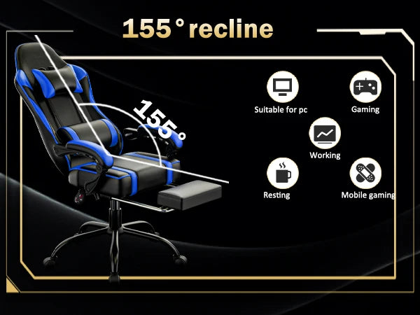 Gaming Chair Footrest, PU Leather Video Game Chairs IN USA.