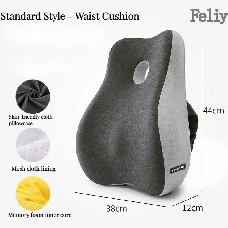 Memory Foam Office Chair Cushion Car Seat Support Waist