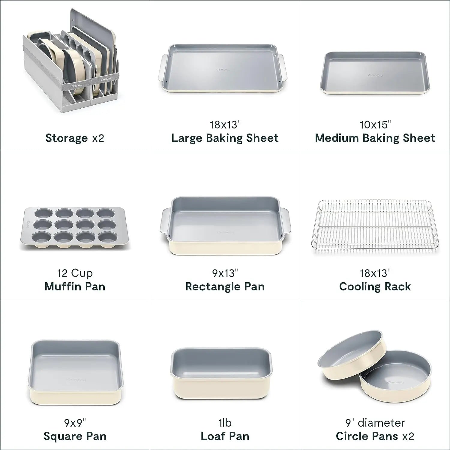 Nonstick Ceramic Bakeware Set Baking Sheets in USA.