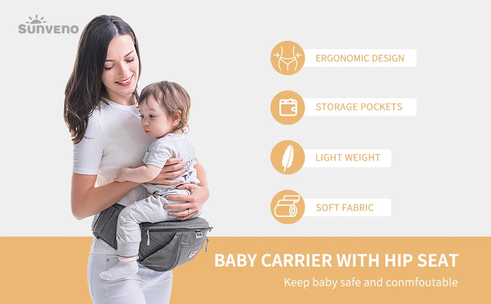 Sunveno Convinient Ergonomic Baby Carrier Infant Hip Seat in USA