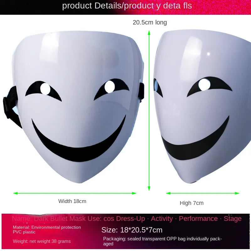 Black Bullet PVC Leech Smile Mask Disguised As Ghost Face in USA