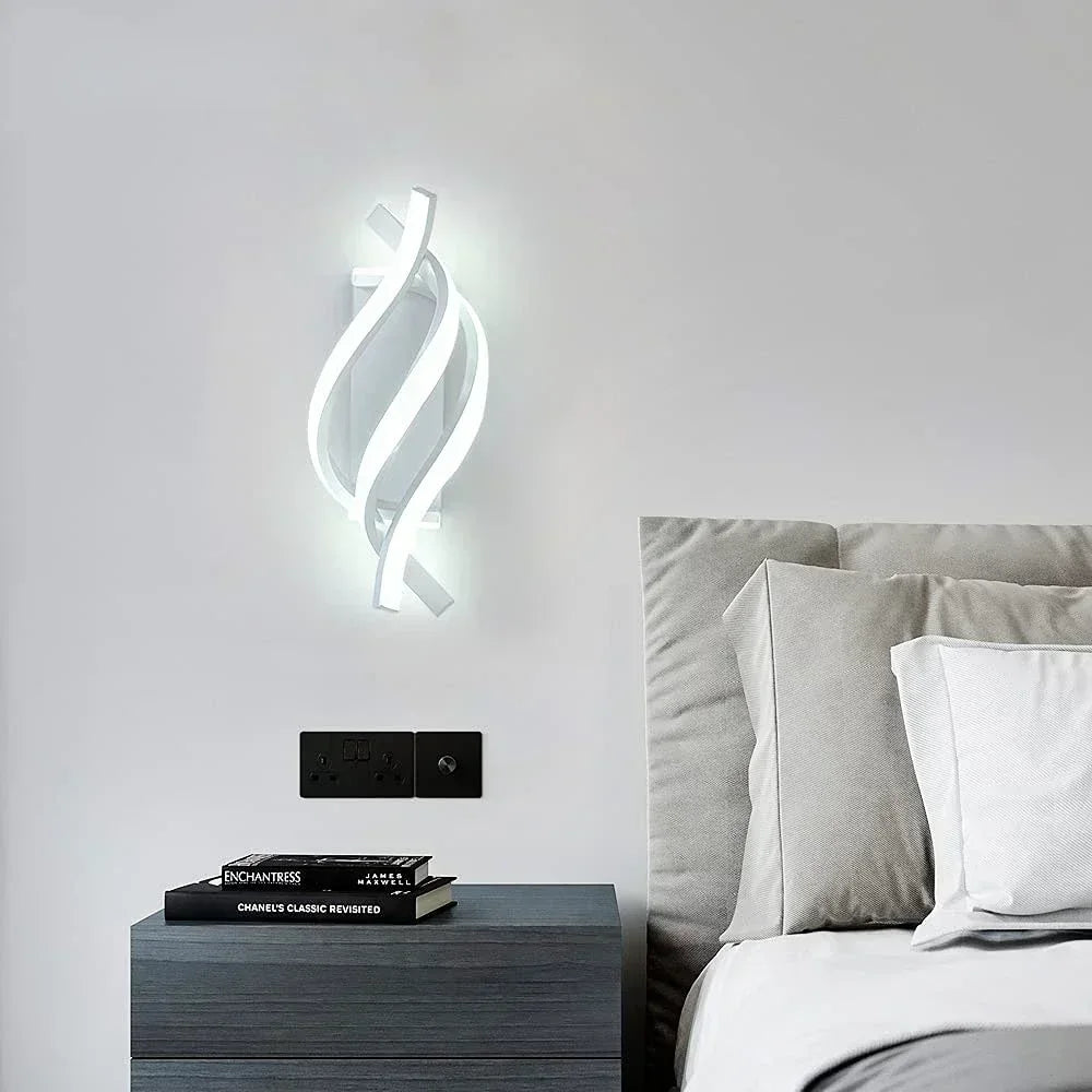 Modern LED Wall Light Curved Design Spiral Wall Lamp IN USA.