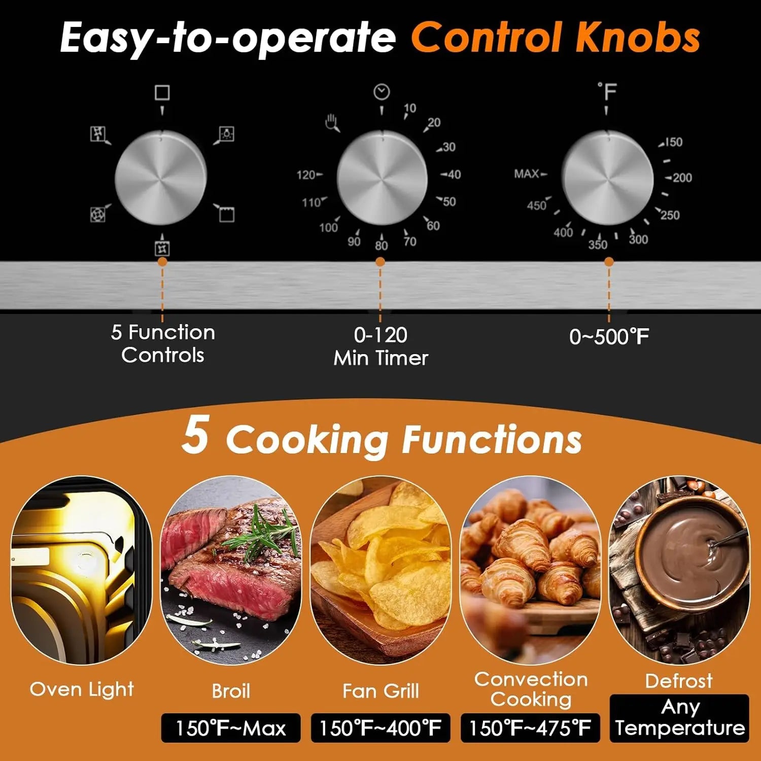 Costway 24"" Electric Single Wall Oven, Built-In Wall Oven in USA.