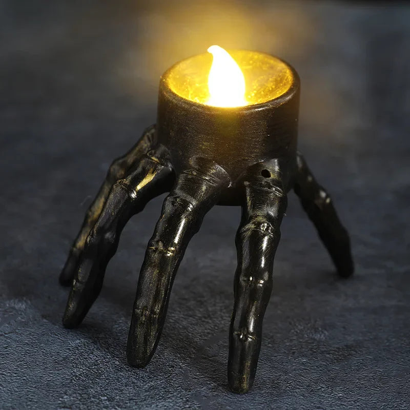 Halloween Break The Arm Skull LED Candle Lantern for Home