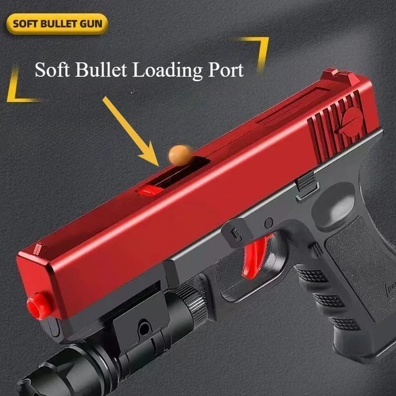 Soft Bullet Glock Toy Gun Manual Pistol Foam Ball in USA