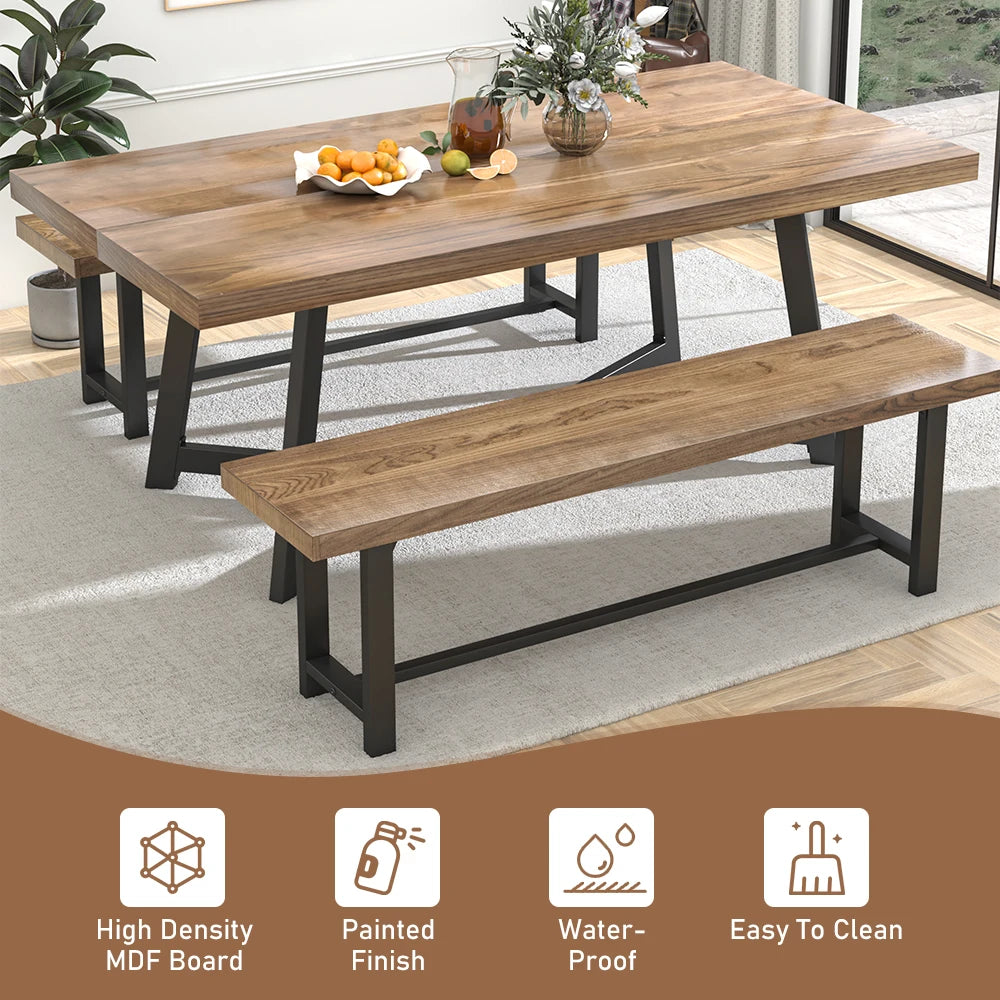 Solid Wood Dining Bench Person,Kitchen Table Bench in USA.