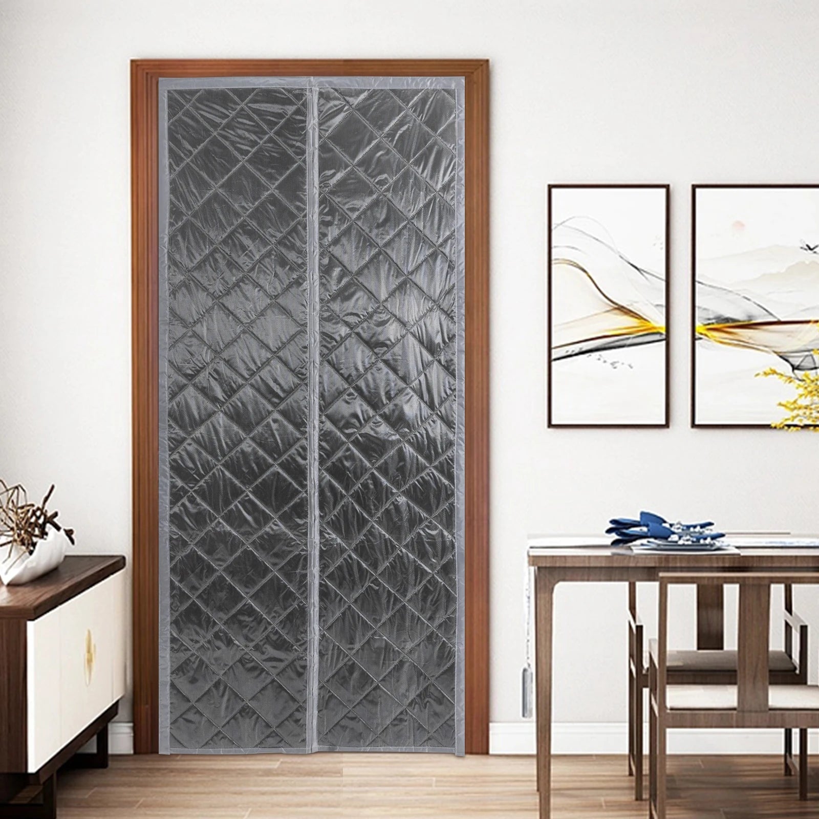 Magnetic Thermal Insulated Door Curtain Door Insulation Curtain in USA