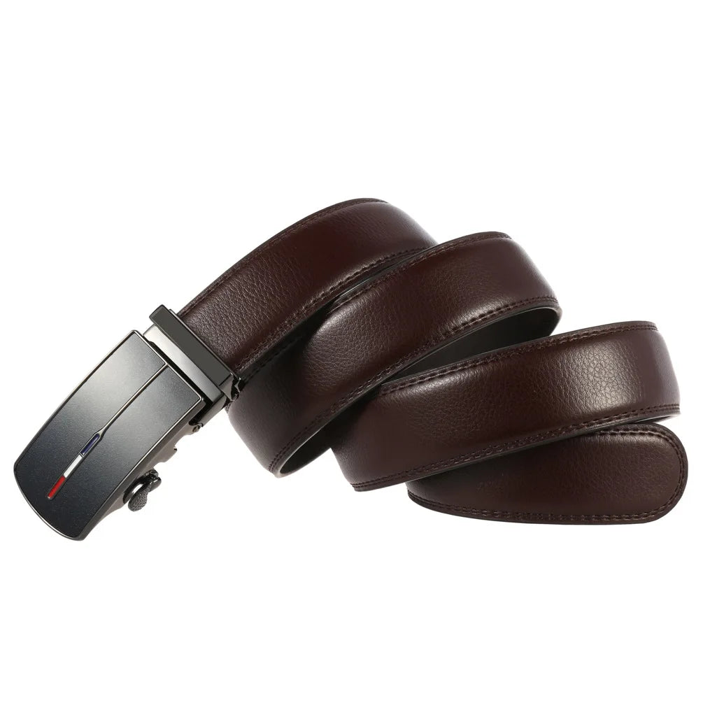 Men's Leather Belts Fashion Buckle Cowskin Male Belts in USA