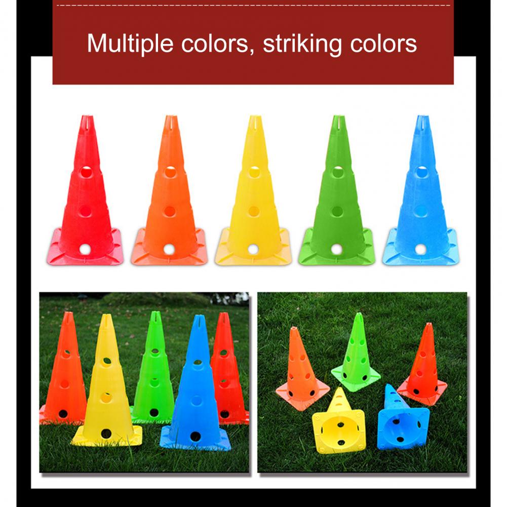 Soccer Training Cone Hole Design Bright Color Resilient Anti-cracking 