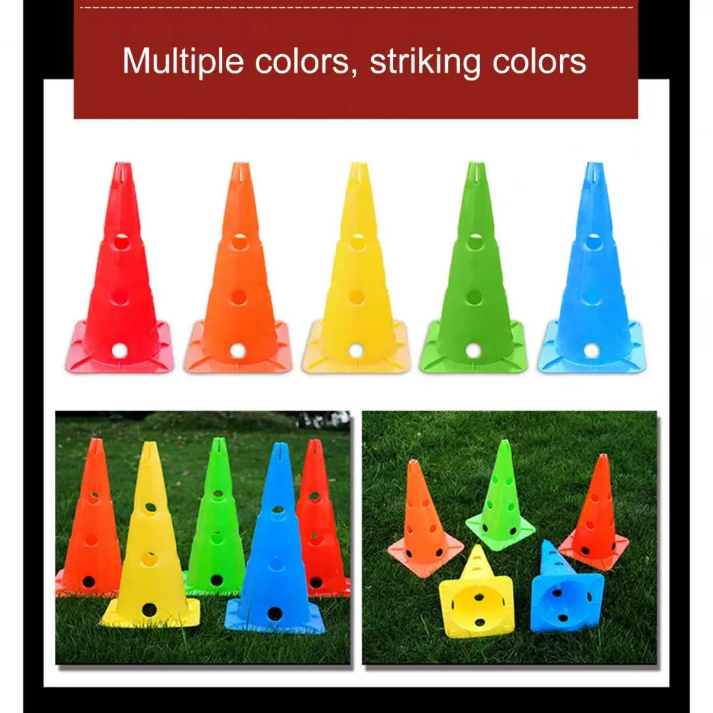 Soccer Training Cone Hole Design Bright Color Resilient Anti-cracking 