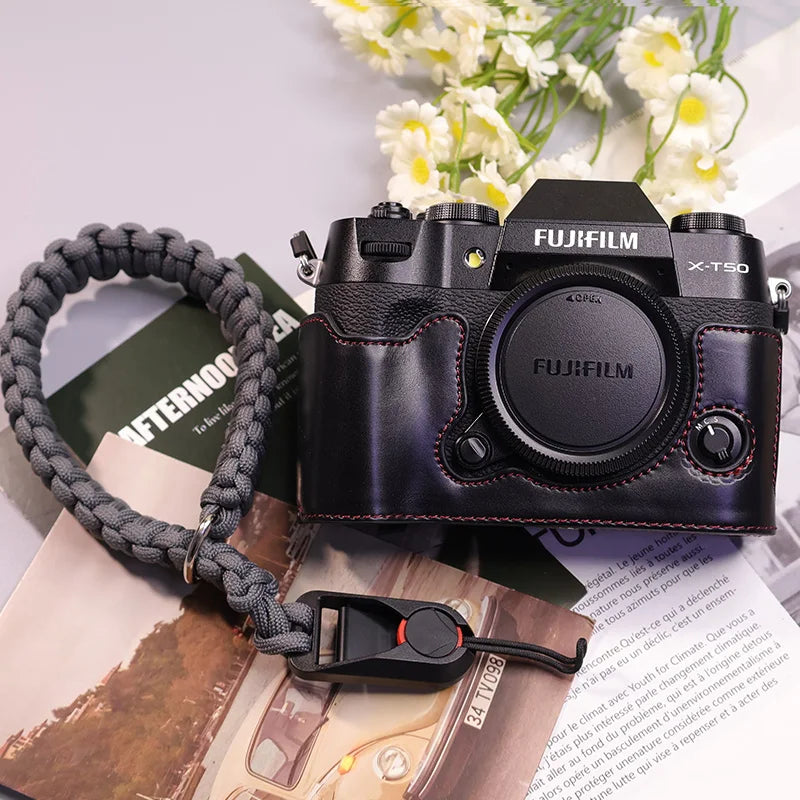 Suitable for Fuji X-T50 camera leather base micro single retro in USA.