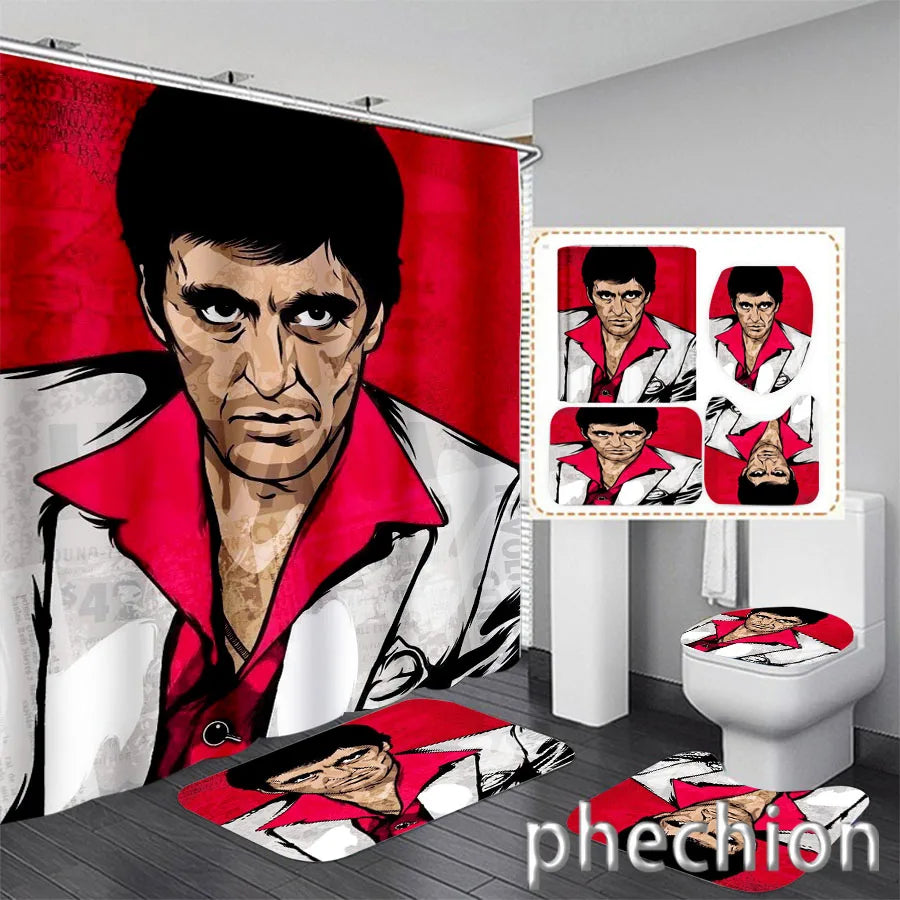 3D Print Scarface Shower Curtain Waterproof Bathroom Curtain in USA.