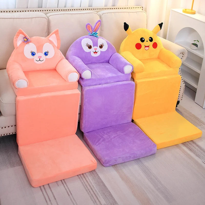 Support Seat Plush Soft Stuffed Animals Fold Sofa Infant Learning To S