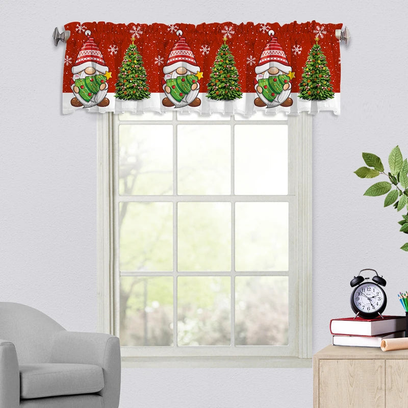 Christmas Window Curtain Christmas Valance Decoration Bedroom in USA