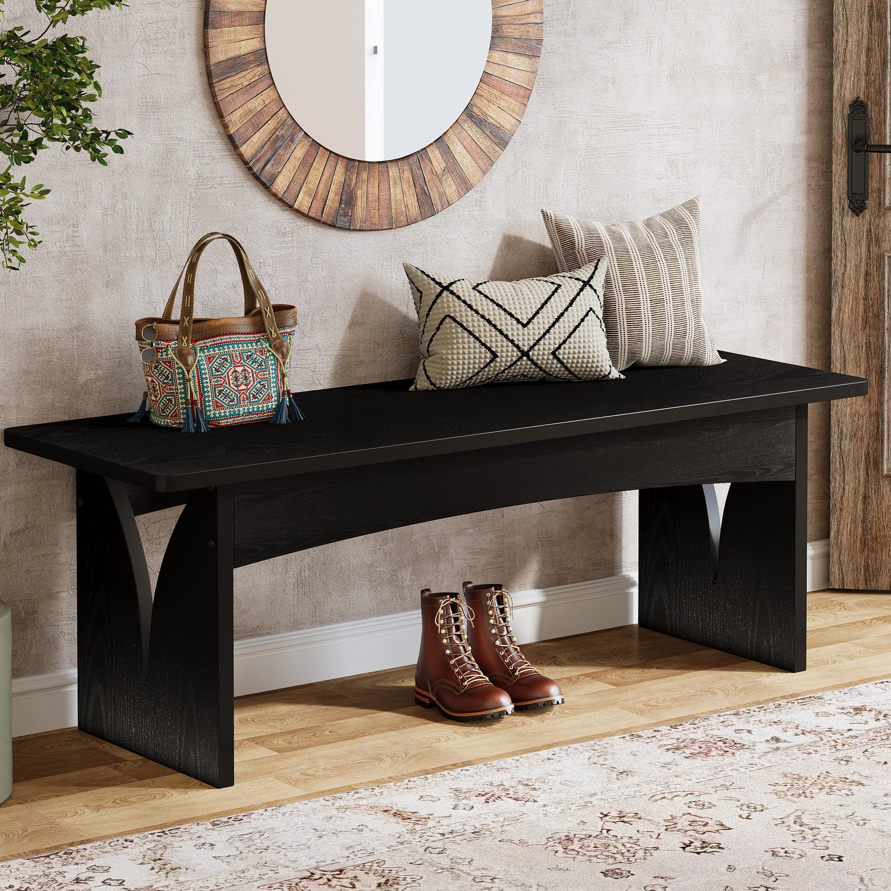 Tribesigns Dining Bench, Black Dining Bench Table Bench in USA.