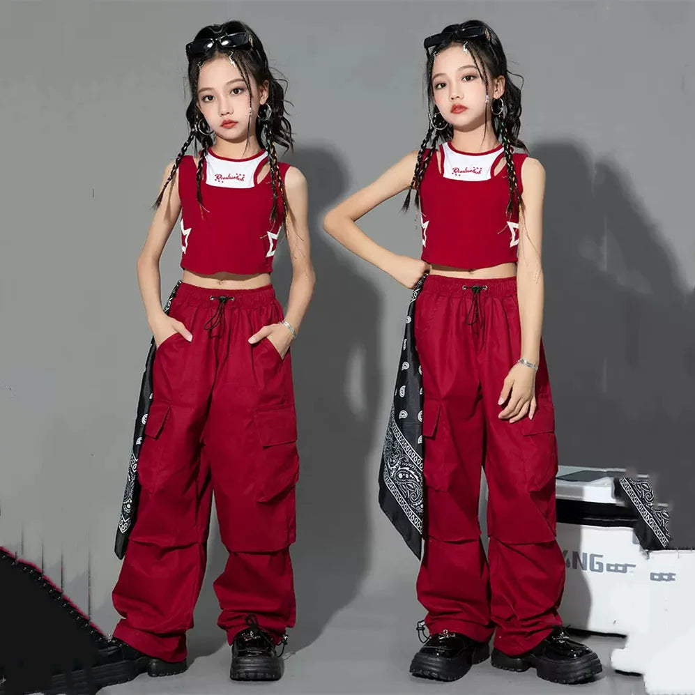 Kids Hip Hop Joggers Pants Girls Cargo Pants Teenage in USA