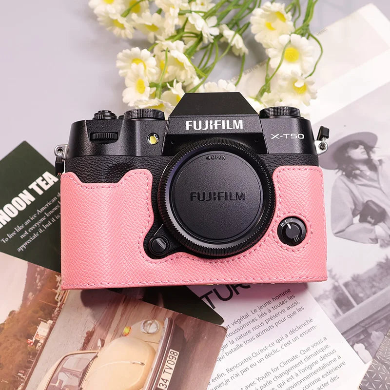 Suitable for Fuji X-T50 camera leather base micro single retro in USA.