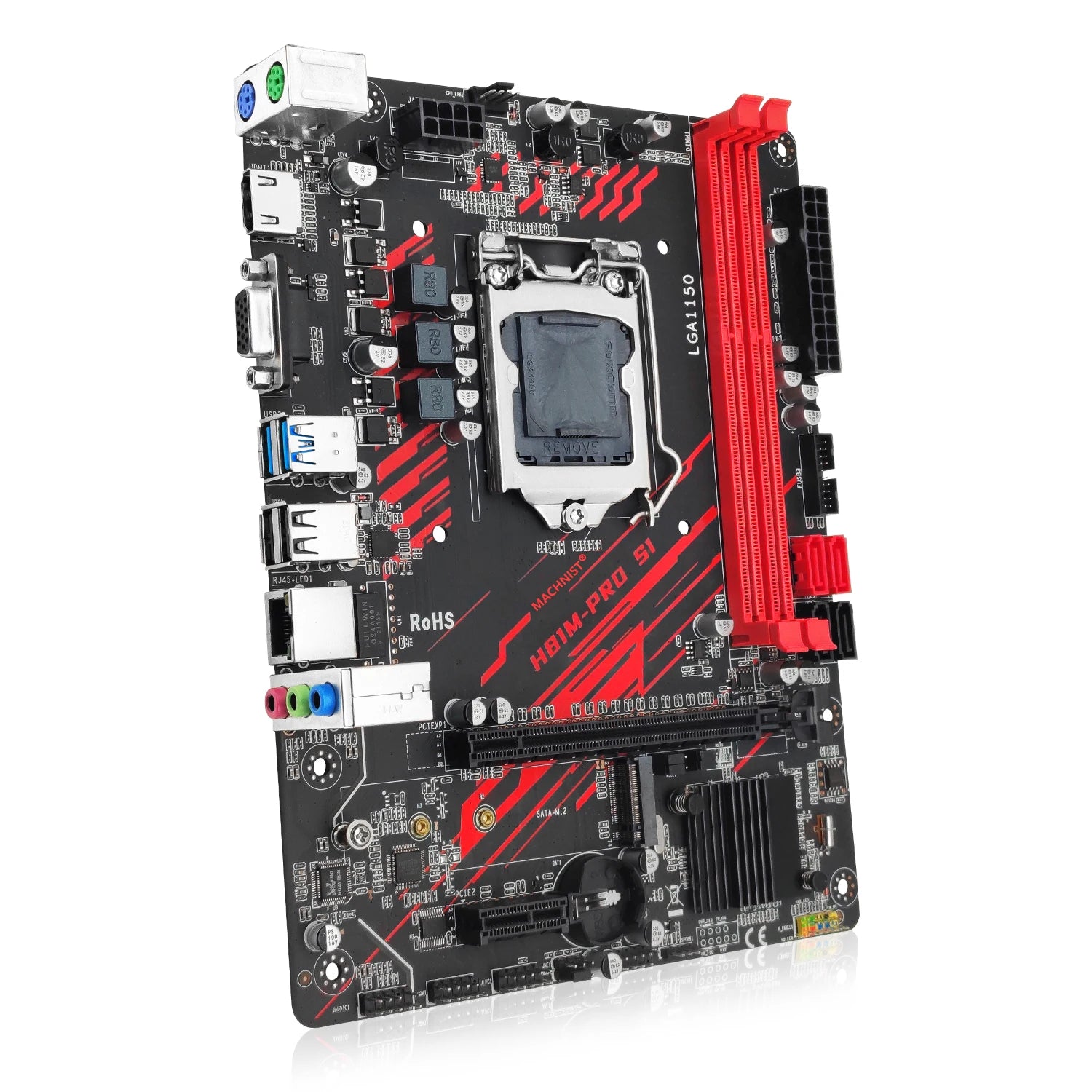 MACHINIST H81 Motherboard LGA 1150 NVME M.2 Slot Support i3 i5 i7/Xeon