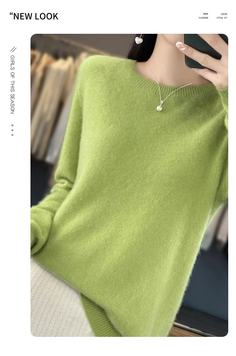 New cashmere sweater women's sweater autumn in USA