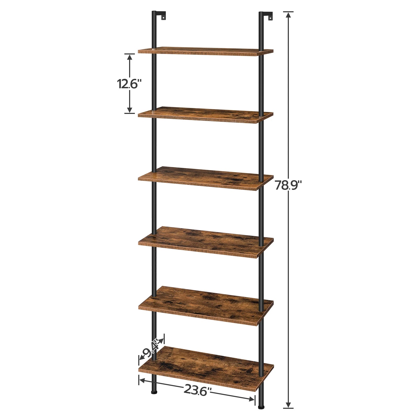 DIY Wall Mounted Bookshelf, Office Vertical Bookcase, IN USA.