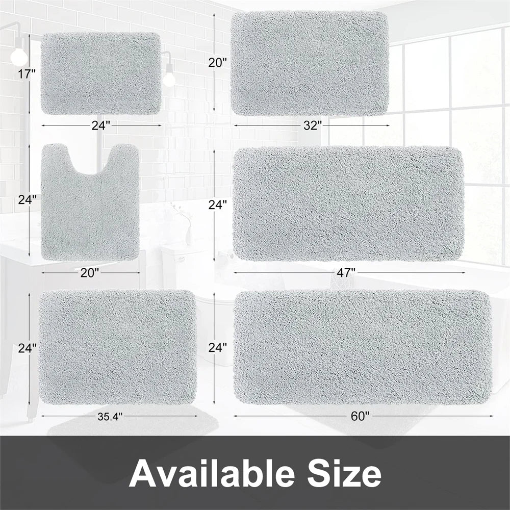 Olanly Luxury Bathroom Bath Mat Absorbent Shower Mat