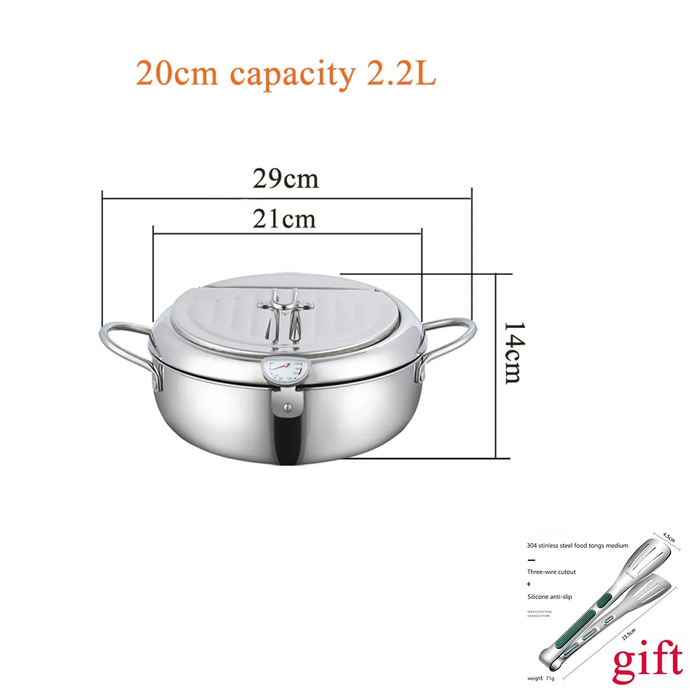 Stainless Steel Pan ,Tempura Fryer Pan, cookware in USA.