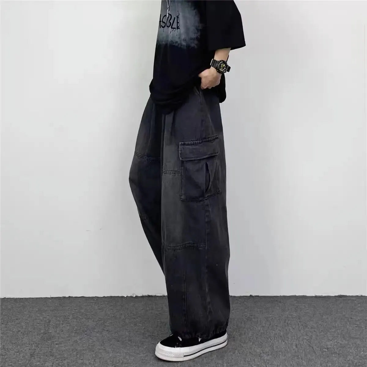 Men Straight Leg Casual High Street Hip Hop Jeans in USA