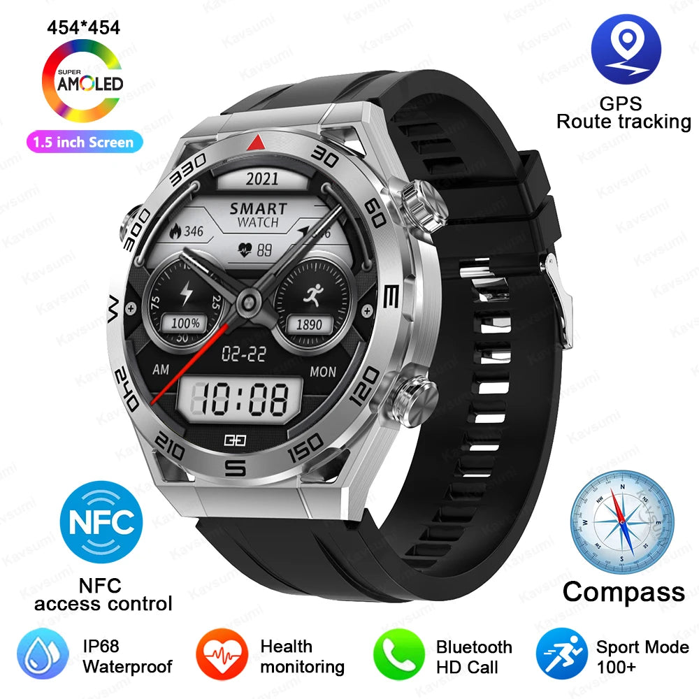 GPS Tracker Smartwatch Men NFC Bluetooth Call IN USA.