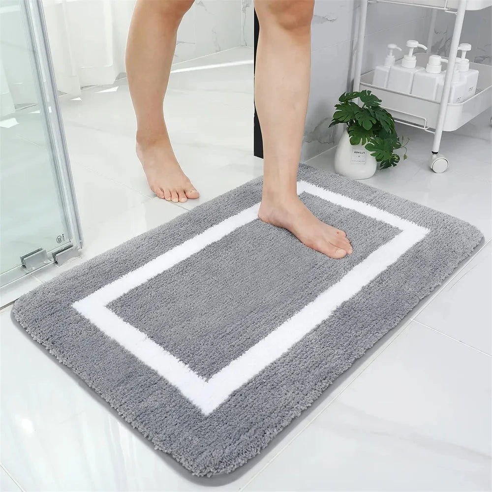 Olanly Soft Bathroom Plush Rug Absorbent Quick Dry Bath Mat