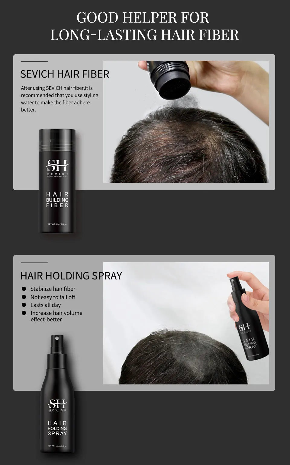 Hair Fiber Powder+Hair Styling Spray+Nozzle Applicator in USA