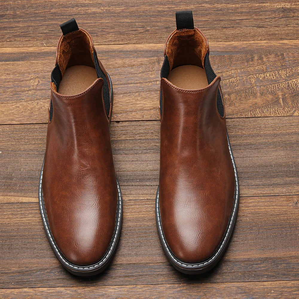 Men Chelsea Boots Brand Retro Comfortable Fashion Men Boots in USA