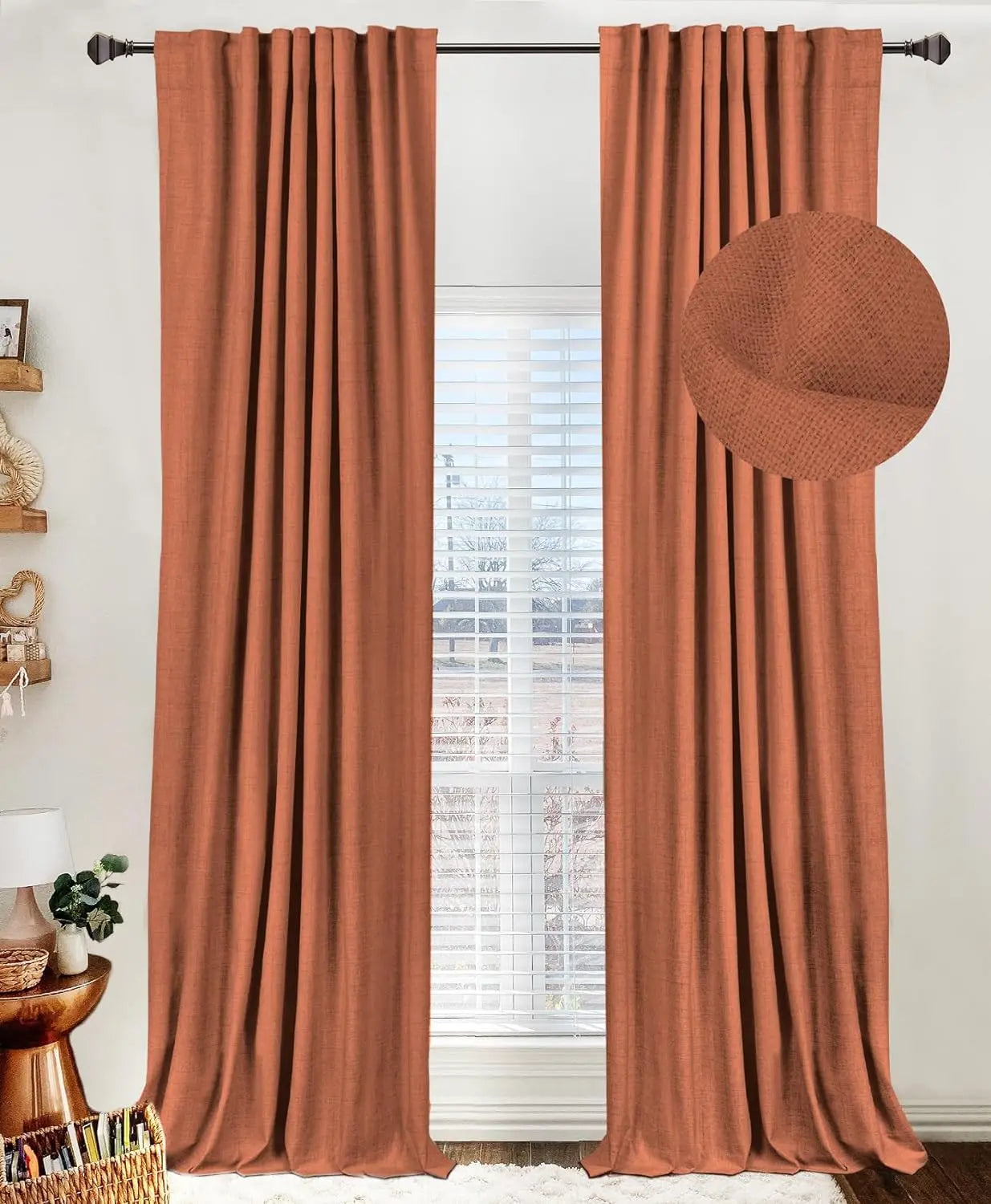 Blackout Shield Linen Blackout Curtains Bedroom in USA