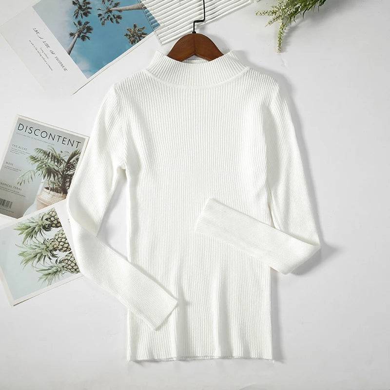 Women Spring Turtleneck Sweater Knitted Soft Pullovers cashmere in USA