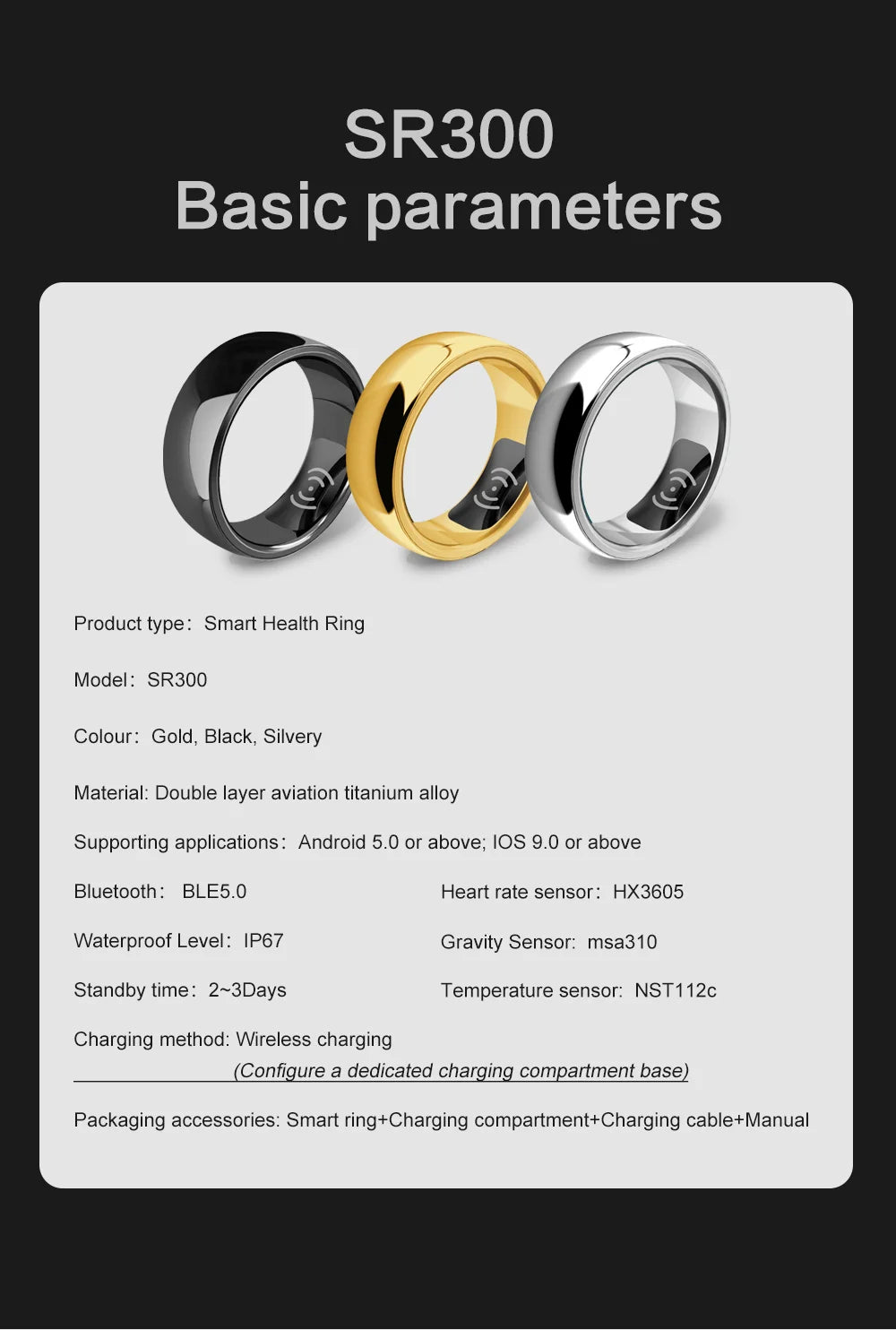 Smart Ring Heart Rate Blood Pressure Blood Oxygen IN USA.