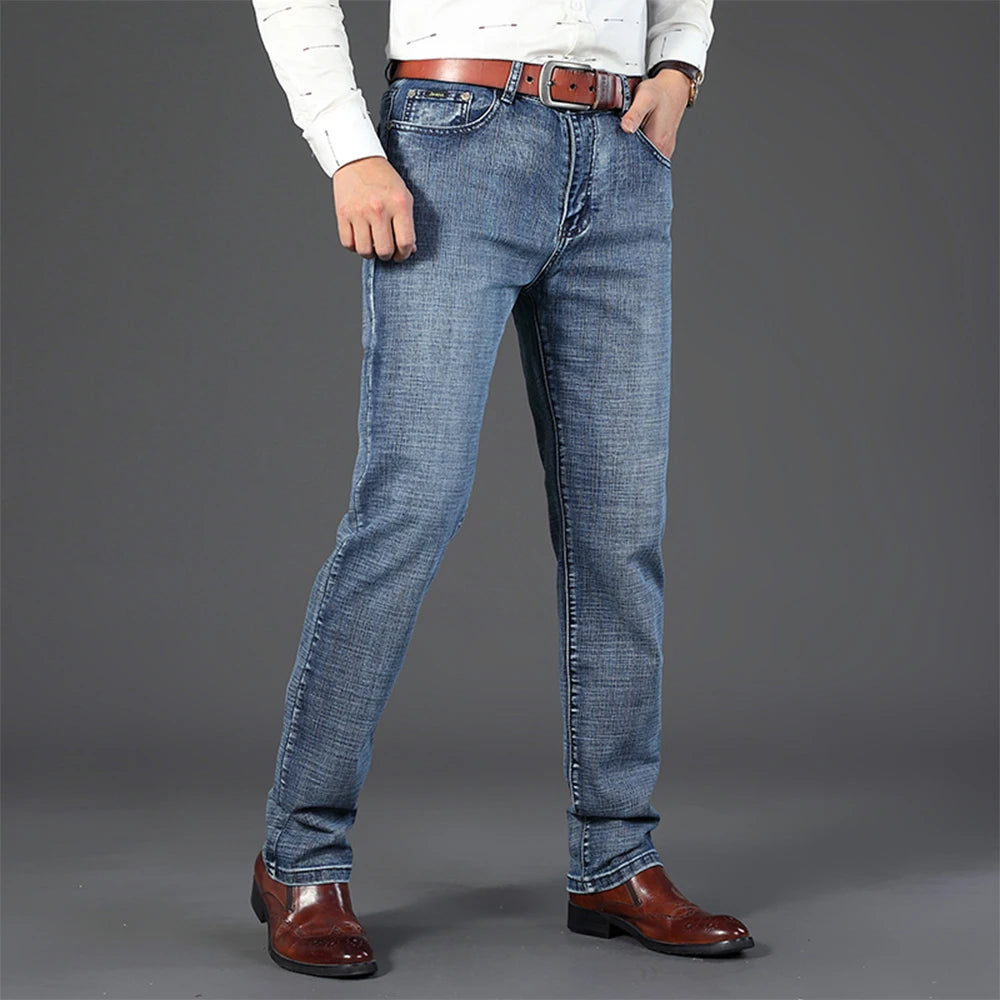 Wthinlee Spring Summer Business Jeans Men Light Blue in USA