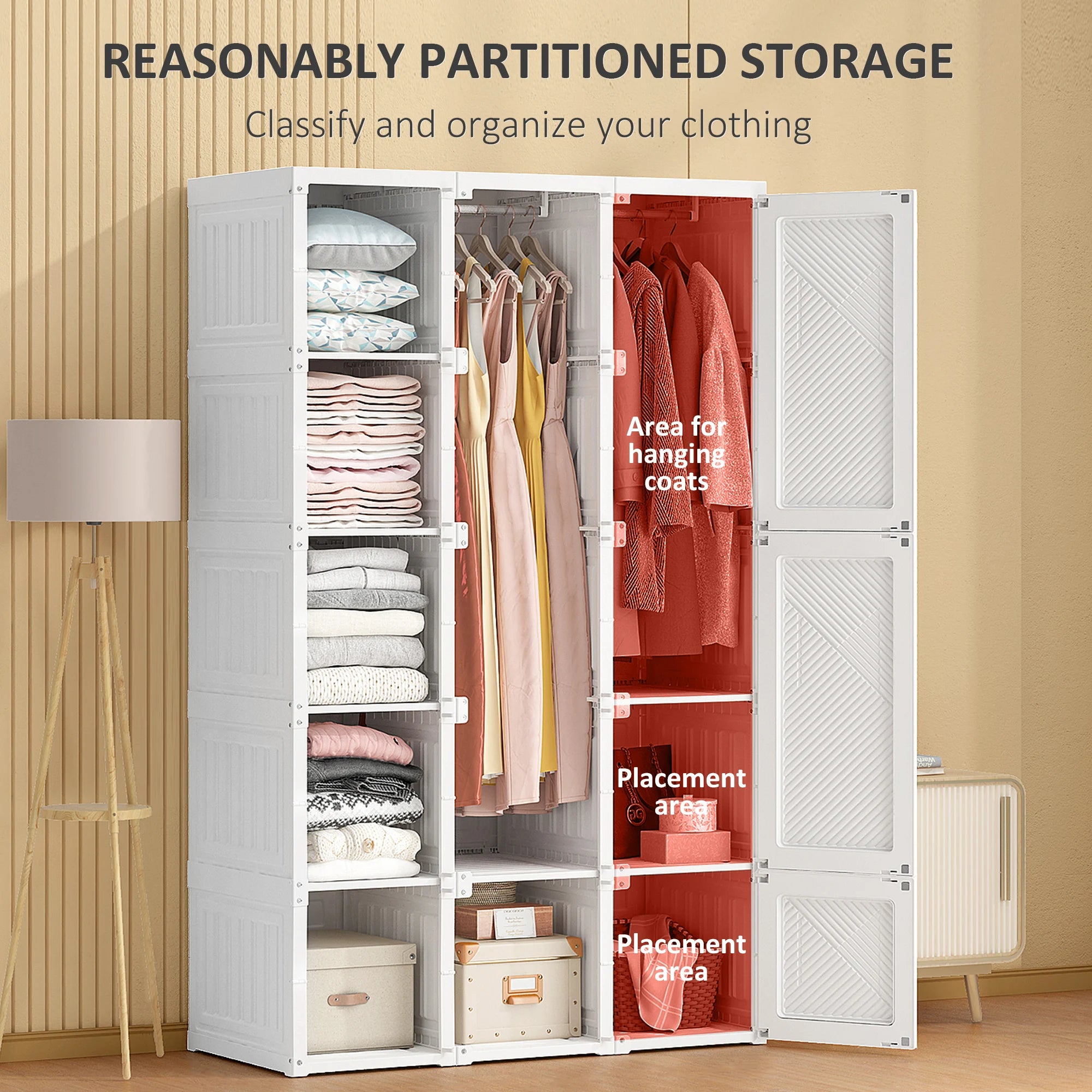 Portable Wardrobe Closet Folding Clothes Cabinet IN USA.