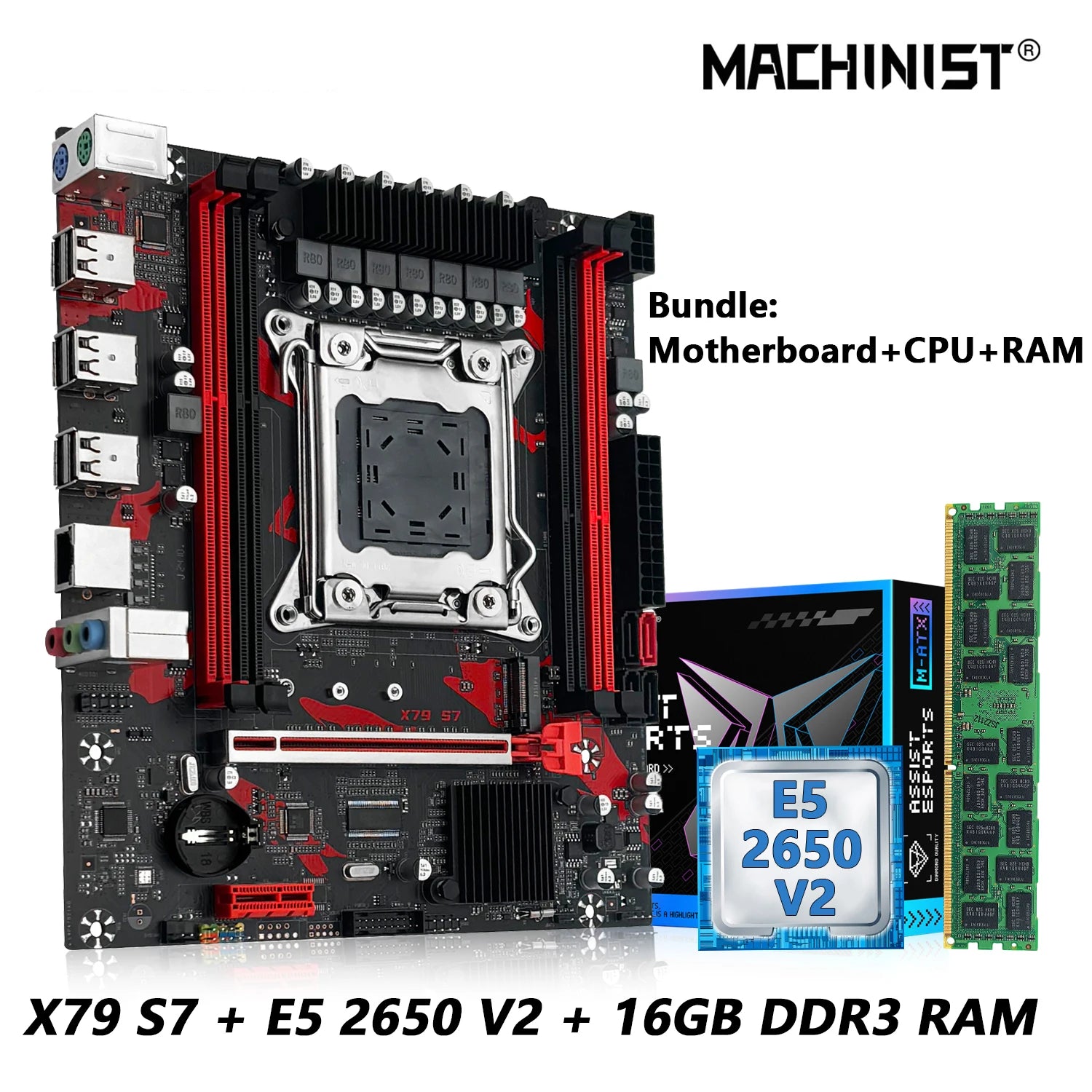 MACHINIST X79 Motherboard combo CPU Processor in USA