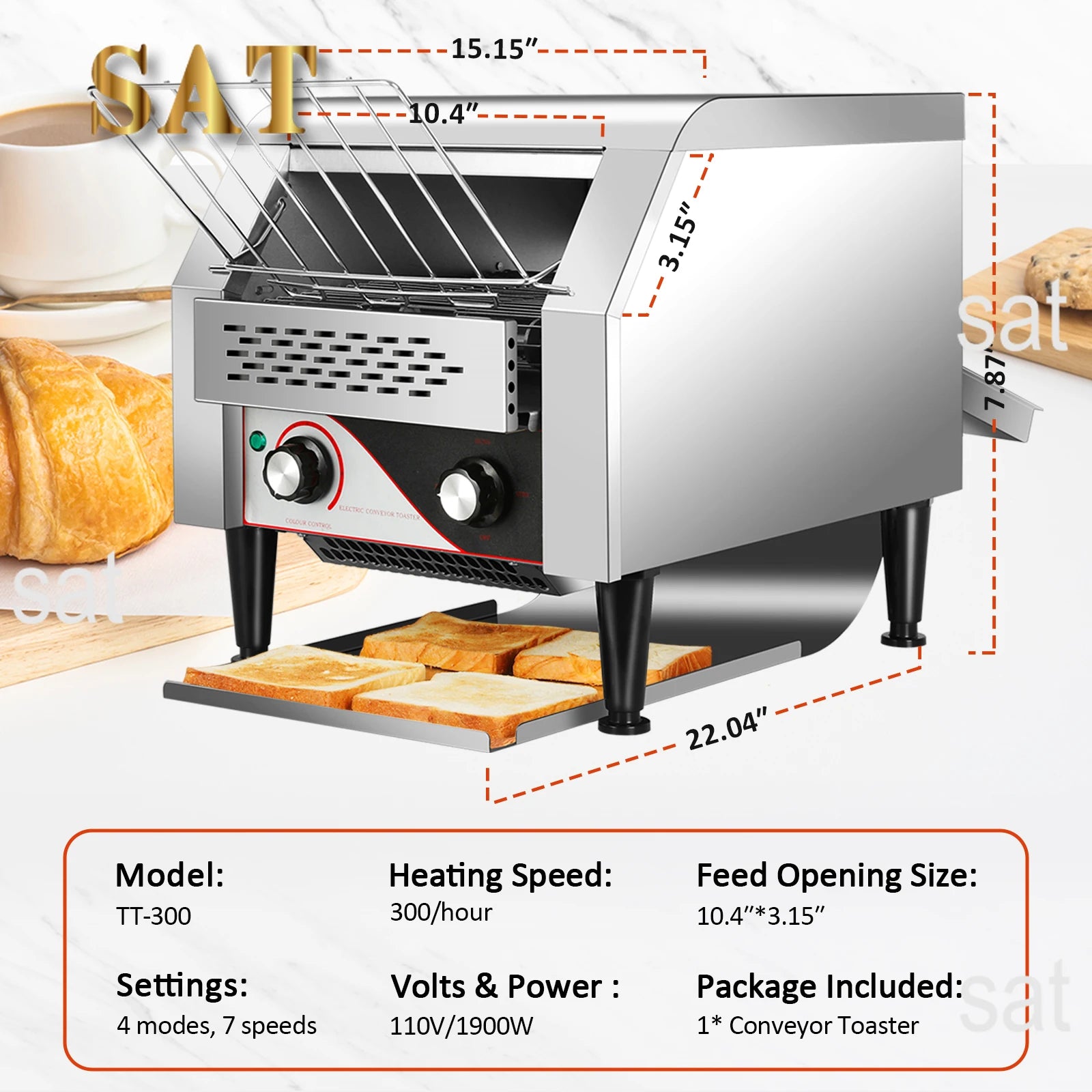 Commercial Toaster Stainless Steel Restaurant Toaster in USA.