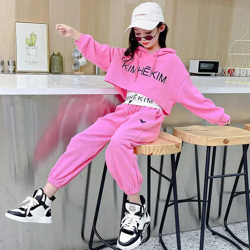 Teenage Girls Sports Clothes Girls Spring Summer Casual Fashion in USA