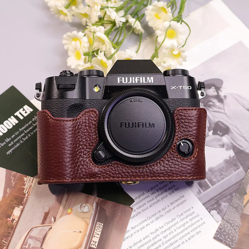 Suitable for Fuji X-T50 camera leather base micro single retro in USA.