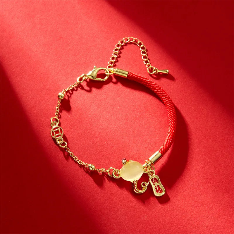 Snake Year Luck Bracelet Women Blessing Amulet in USA