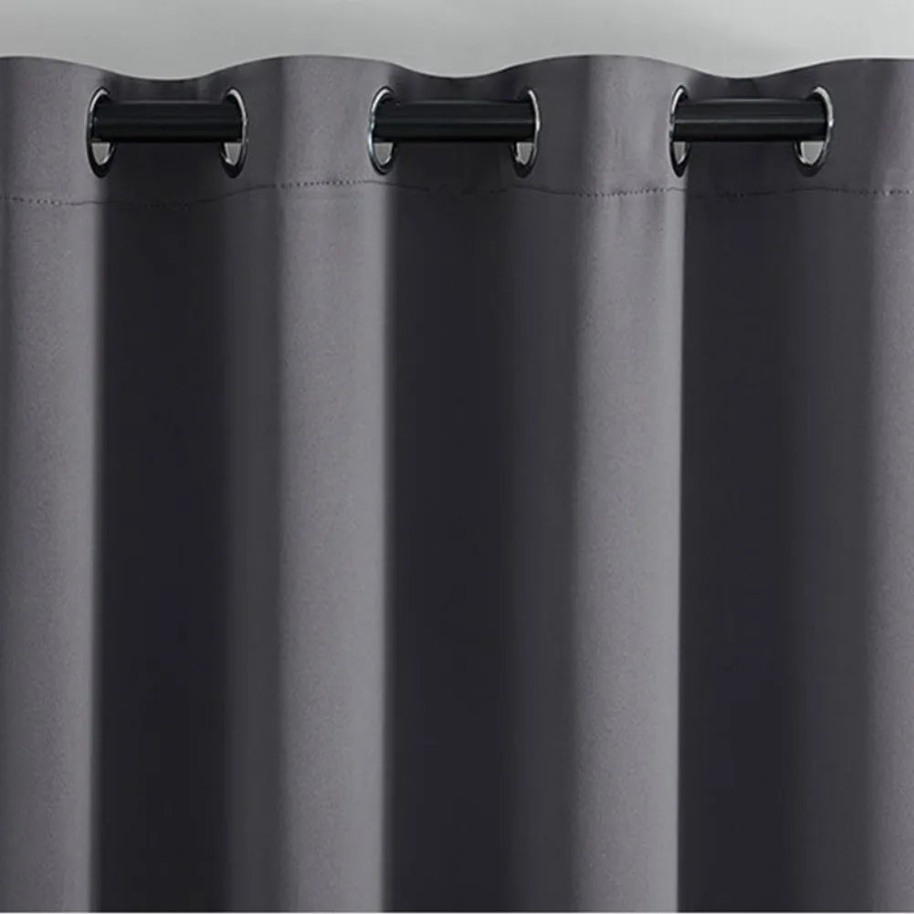 Thickened Blackout Curtains A Pair Push Pull Rings in USA